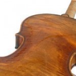 Détail du violon le Kruze de Antonio Stradivari